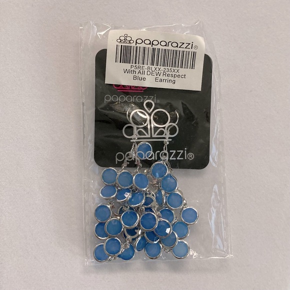 NWT Blue Cascading Dangle Earrings - Picture 5 of 11